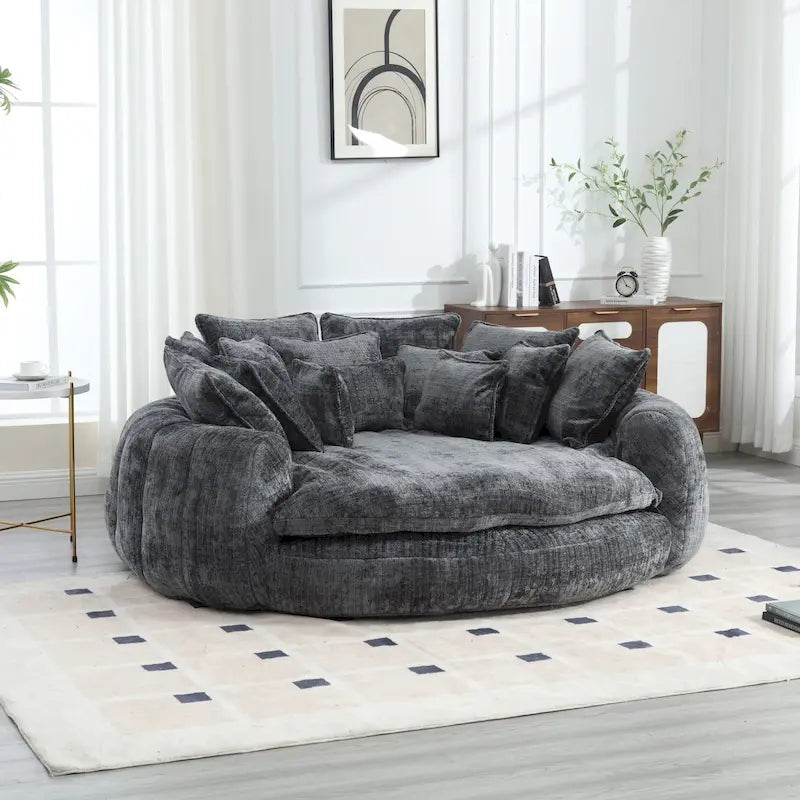 Cómodo sofá cama doble Loaf, sofá cama extragrande con reposabrazos
