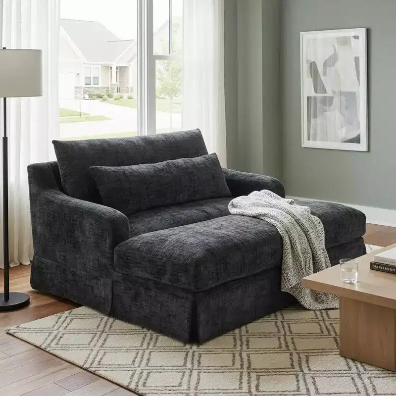 Polibi Extra-Deep Chenille Sofa Bed Chair