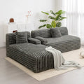 Divano componibile Cloud, divano moderno imbottito con 2 cuscini decorativi, divano componibile combinabile liberamente, divano componibile a L
