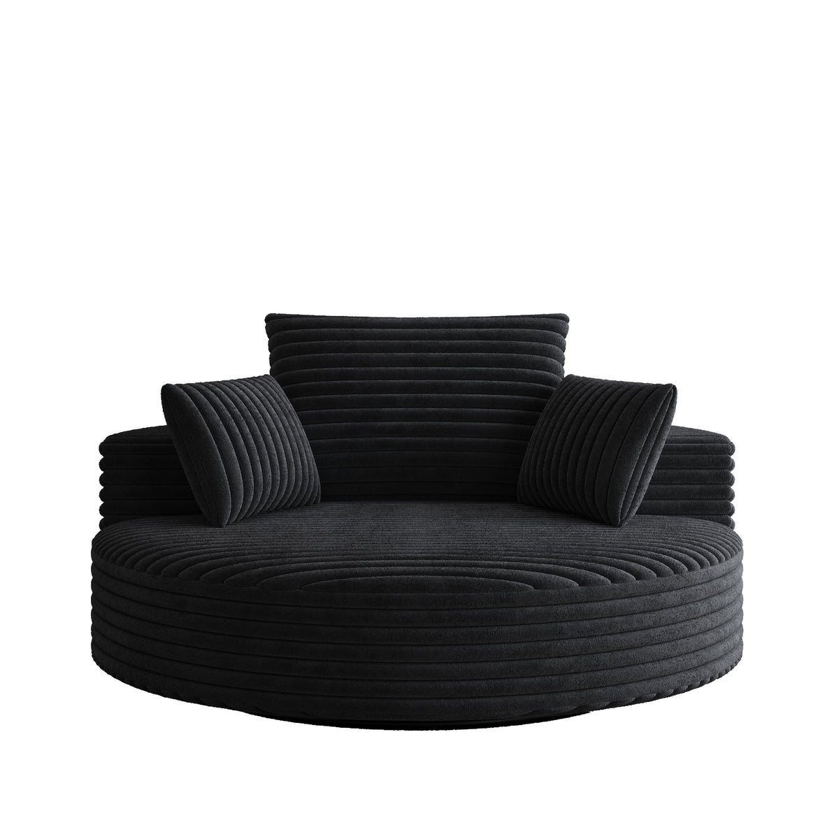 Einzelner Drehstuhl aus Cord-Chenille-Schaumstoff