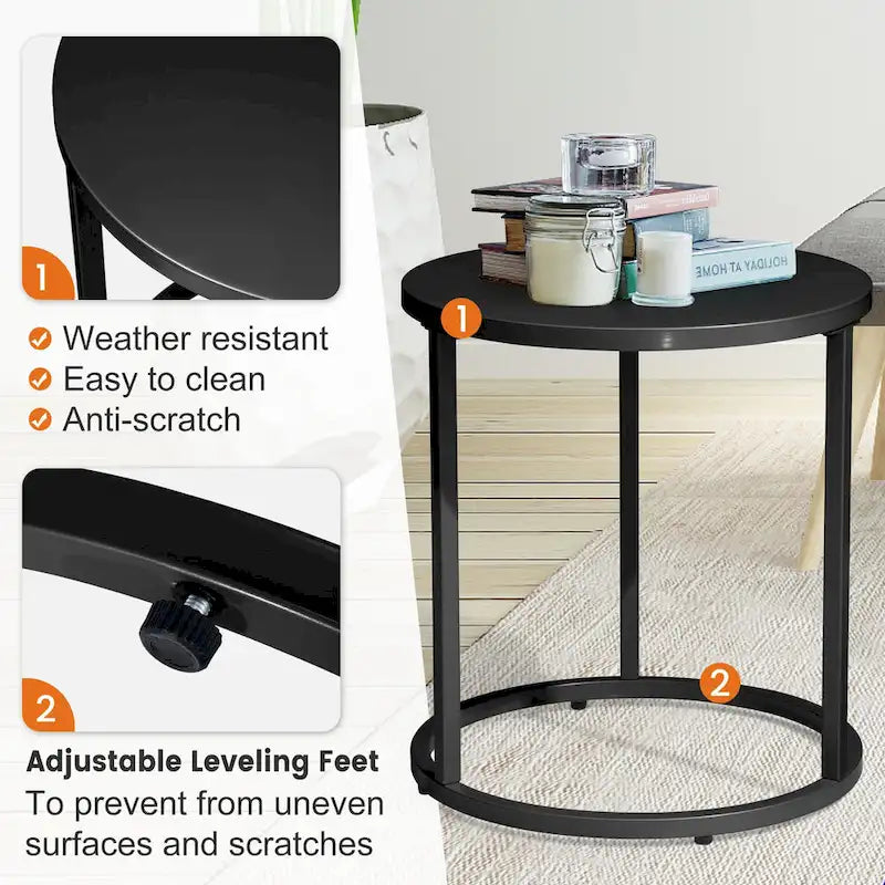 Papasanstoelen voor buiten met kussen, van PE-rattan, gezellige terrasstoelen met bijzettafel
