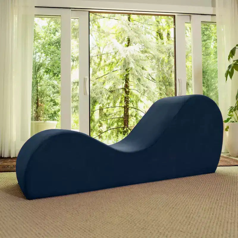 Avana Sleek Chaise Lounge for Yoga - Made in The USA - Great for Stretching, Relaxation, Exercise & More, 60D x 18W x 26H Inch, Light Grey