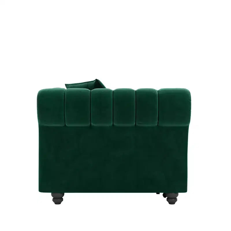 Whisen Samt-Schlafsofa in King-Size mit Ausziehfunktion und 3-in-1-Funktion, wandelbares Schlafsofa mit beweglichem Hocker und Steppdesign