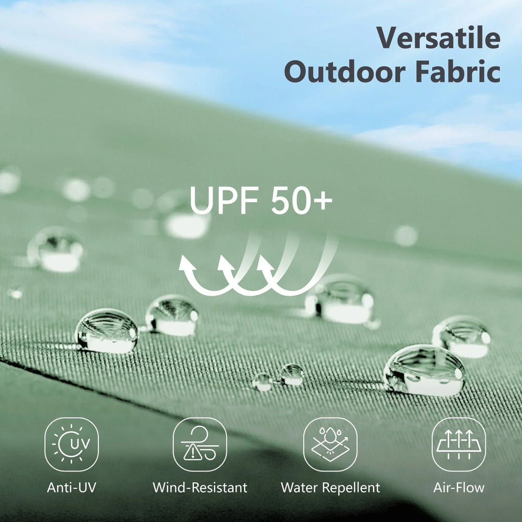 MAISON ARTS dubbele parasol voor terras, 15 ft, extra groot, tweepersoons, inclusief voet