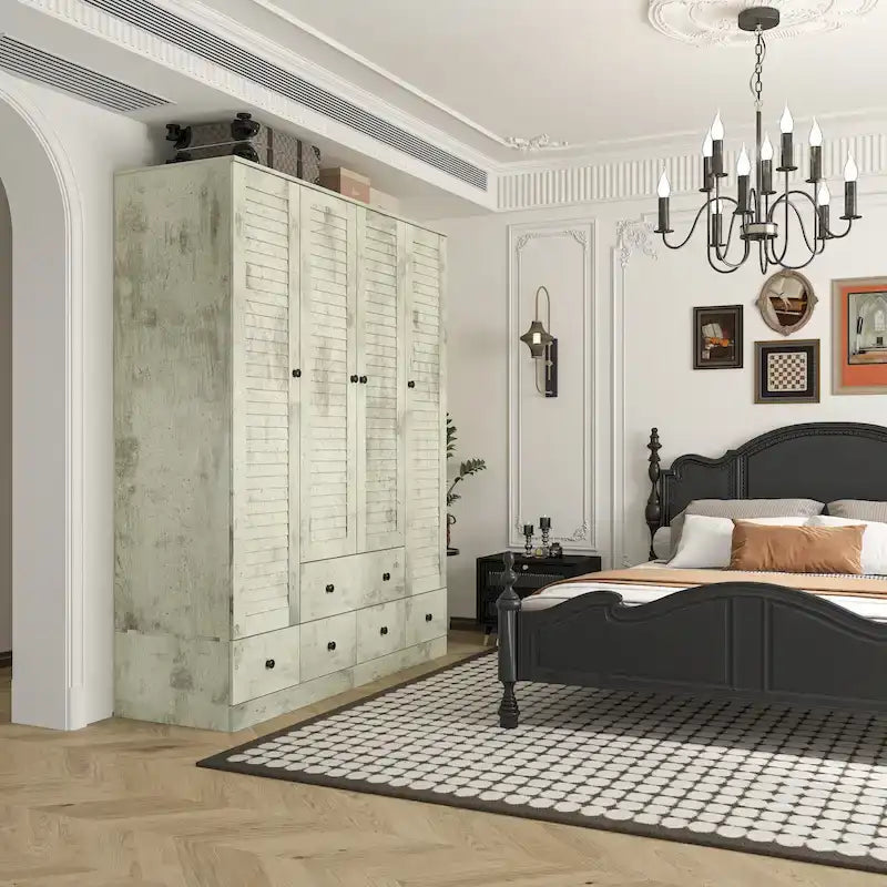 Armadio guardaroba indipendente grande 59W bianco