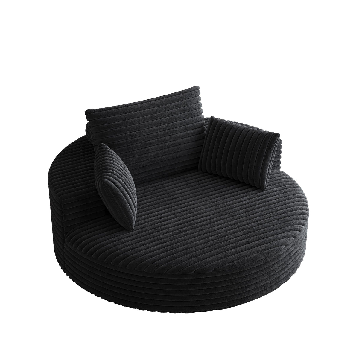 Einzelner Drehstuhl aus Cord-Chenille-Schaumstoff