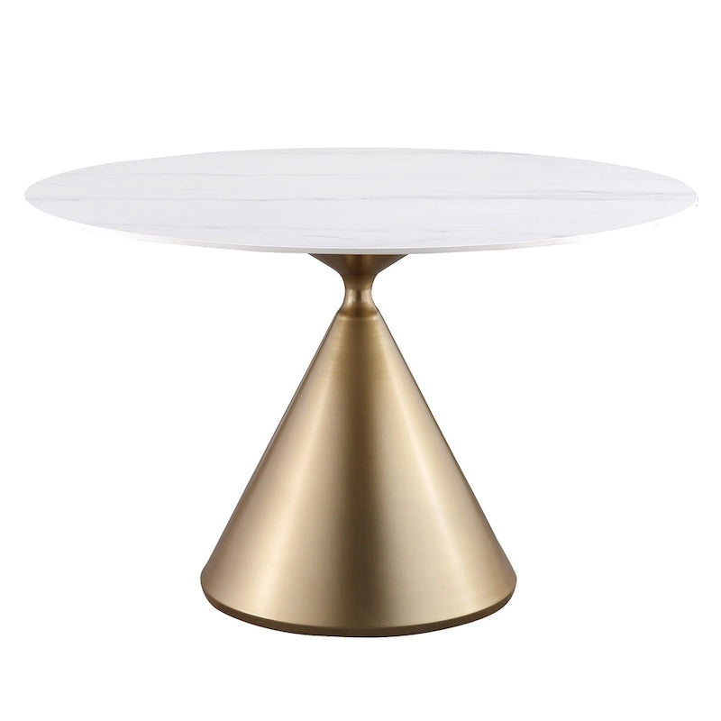 Set Morden Fort moderno e lussuoso composto da tavolo da pranzo rotondo e 4 sedie