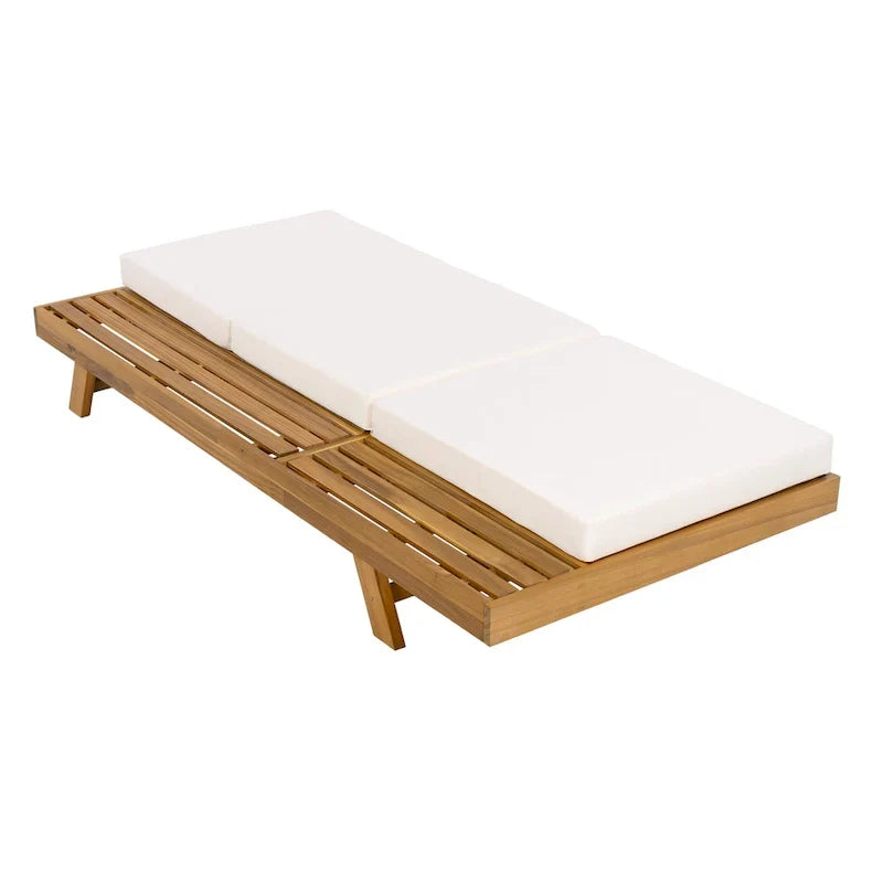 Christopher Knight Home- Michael Outdoor Acacia Chaise Lounge Set of 2