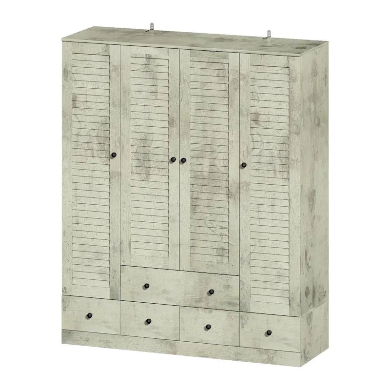 Armadio guardaroba indipendente grande 59W bianco