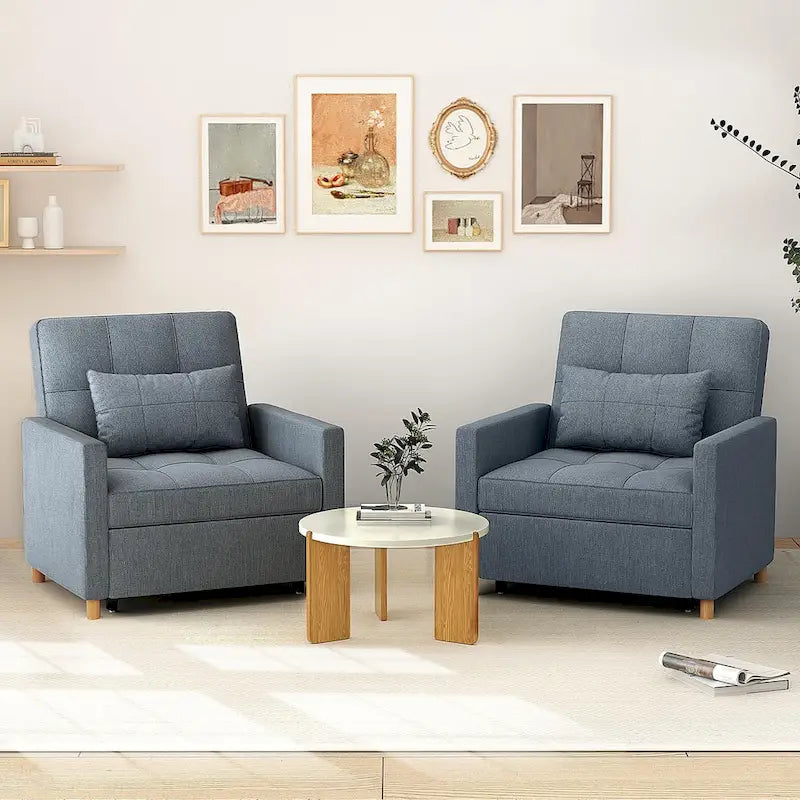 Sillón sofá cama 3 en 1 AECOJOY con almohada y respaldo convertible