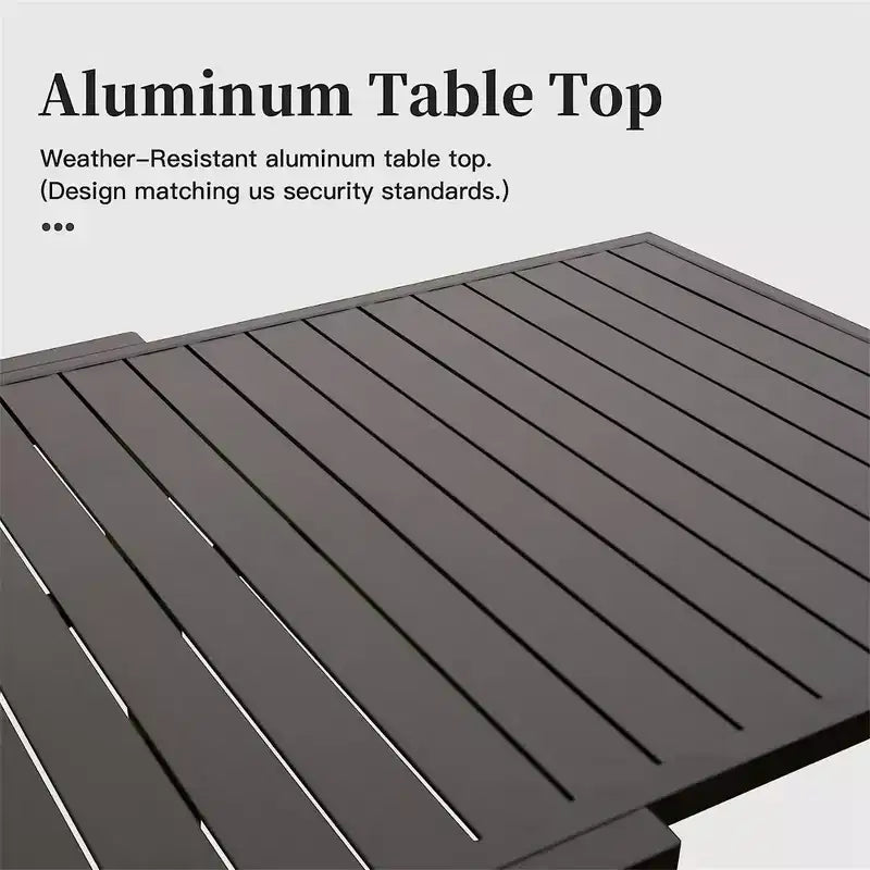 Okak aluminium eettafel voor patio, uitschuifbare tafel voor eetkamer en keuken