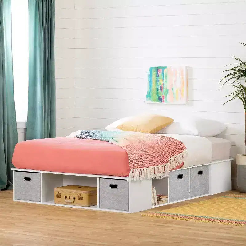 HomeStock-opbergbedden van spaanplaat met bedframe