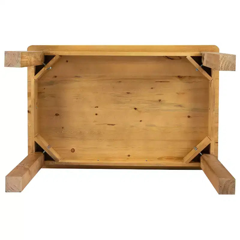 Flash Furniture 46 x 30 Rectangular Solid Pine Farm Dining Table