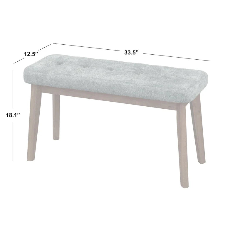 Simple Living Nettie-eetset van massief hout, 4-delig