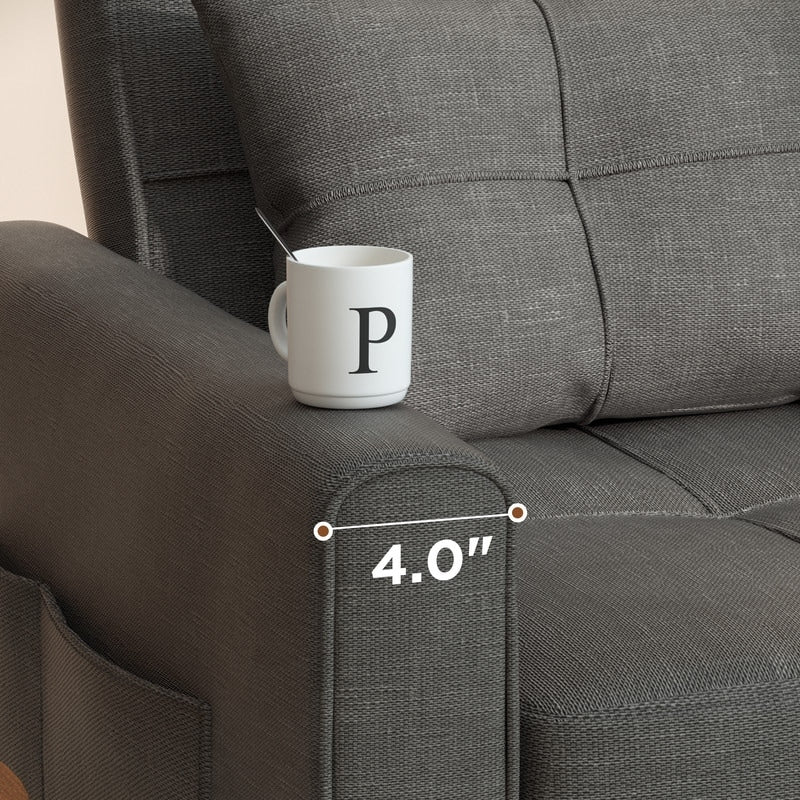 3-in-1-Schlafsofa mit verstellbarer Rückenlehne, ausziehbarer Sessel, umwandelbares Klappbett fürs Wohnzimmer