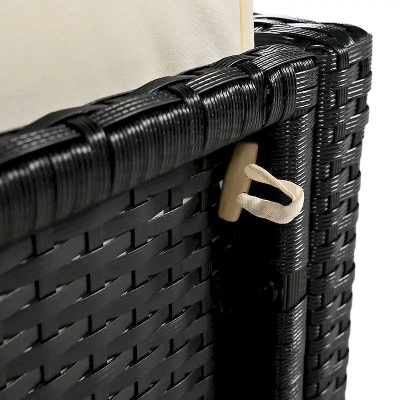 Vierkante loungeset van rotan voor buiten met spa-omlijsting en frame