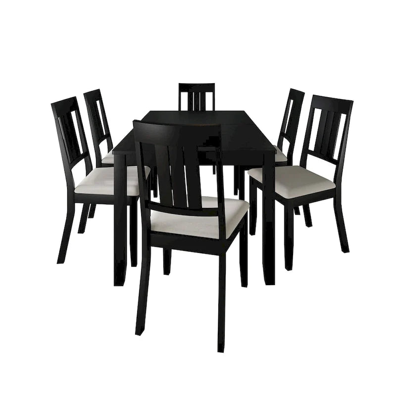 Set da pranzo in legno classico CraftPorch da 7 pezzi