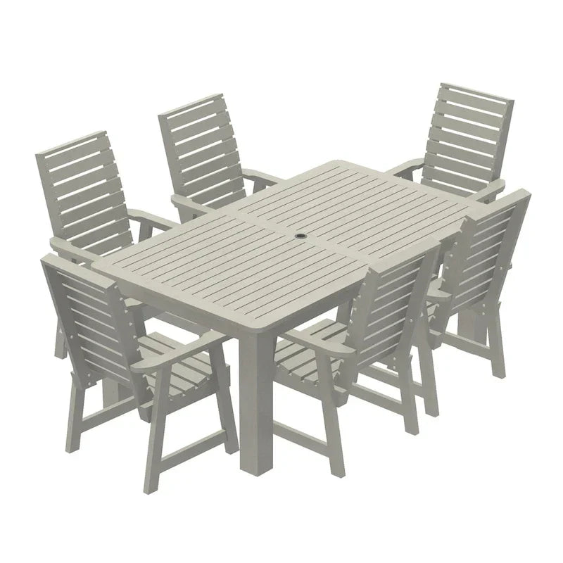HIGHWOOD PROFESSIONAL 7-delige tuinset voor buiten dineren, 42x72