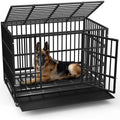 Cage pour chien BOSSIN robuste et indestructible de 48/38 po, chenil anti-fugue avec roulettes verrouillables