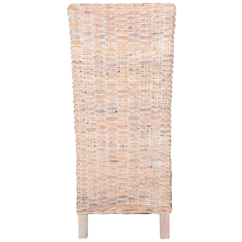Set di 2 sedie da pranzo in vimini naturale, 19 L x 22 P x 41 H, stile boho costiero