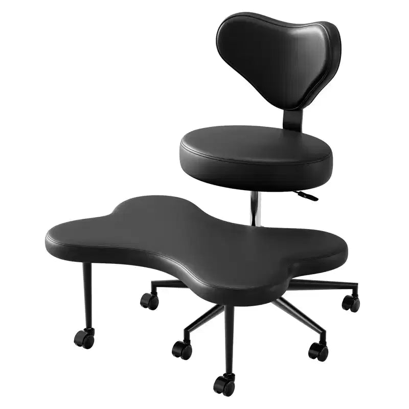 Sedia da ufficio ergonomica Pinmoco Criss Cross, sedia da meditazione regolabile in altezza, girevole a 360°, supporto lombare, sedia da lavoro e da ufficio, sedia per ADHD