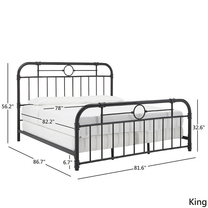 Black Metal Bed