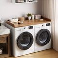Aanrechtblad voor wasmachine en droger, wasruimteblad met opstaande rand en antislipmat voor opbergruimte voor wasmanden en organisatie van de wasruimte