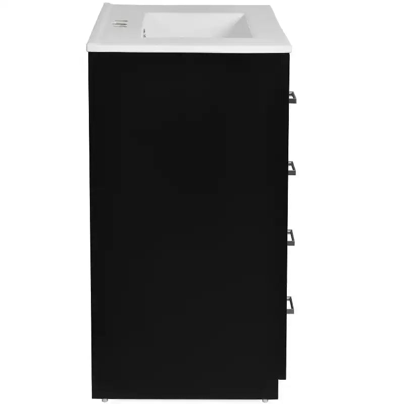 30 Single Sink Bathroom Vanity with Cabinet & 3 Drawers 鈥?Black / Blue / Green / Indigo / White