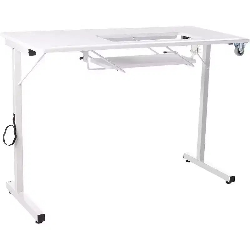 SewingRite SewStation 101 çelik ayaklı, taşınabilir katlanır dikiş masası, beyaz - ev, ofis ve işletme için ideal