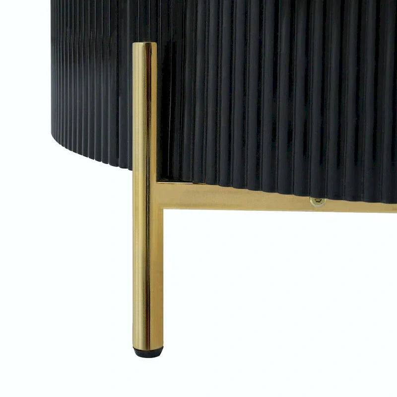 31.5 Modern Round Coffee Table with Large Drawer Storage