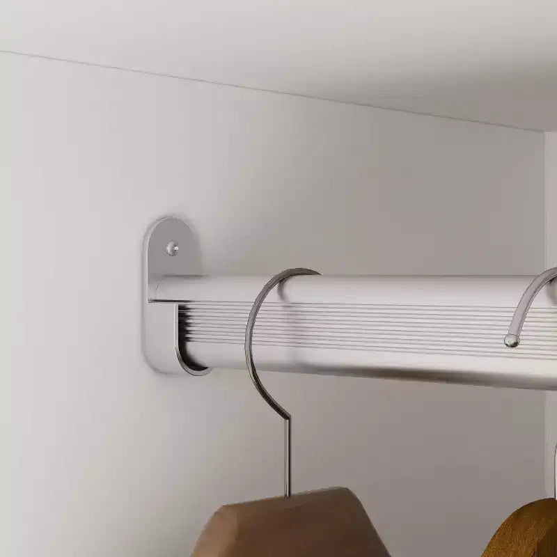 Armoire Hitow à portes miroirs avec deux tiroirs et rangement compartimenté