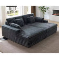AMERLIFE 93 dubbele chaise longue voor twee personen, diepe Cloud-bank met lendekussens en brede armleuningen, eenvoudige montage, imitatiebont