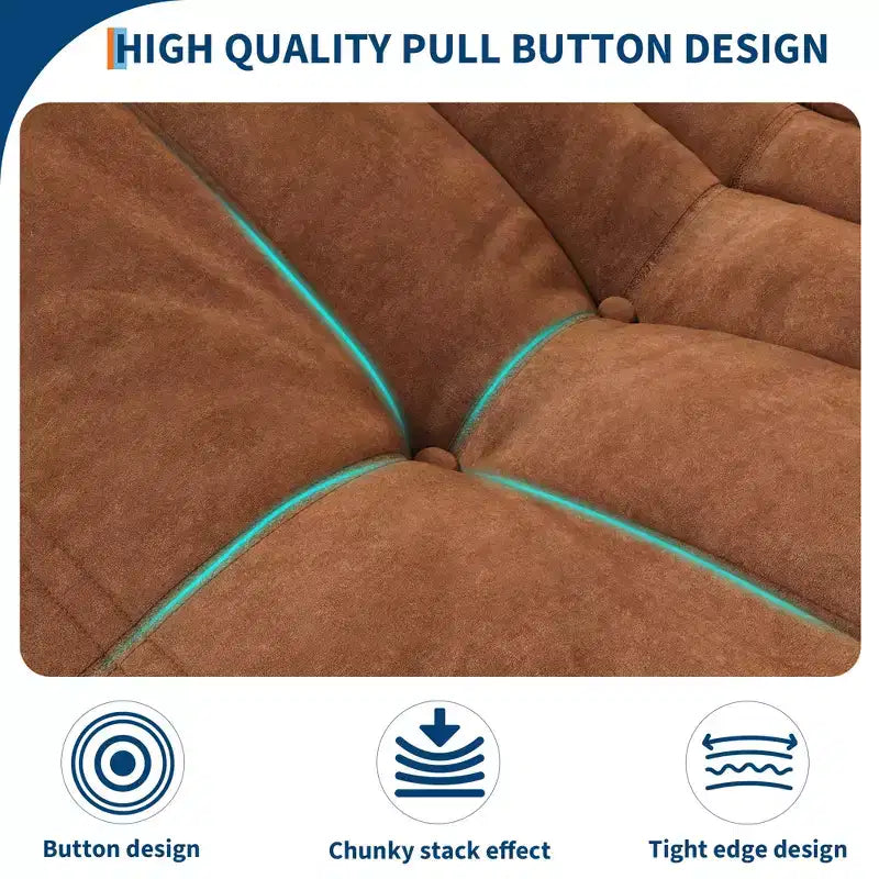 Modular Sectional Sofa, Togo Sofa with Deep Seat