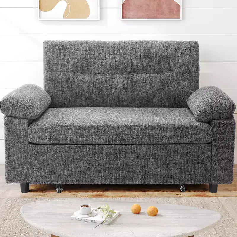 Dyonery 3-in-1 Convertible Sofa Bed, Pull Out Sleeper Sofa with Adjustable Backrest