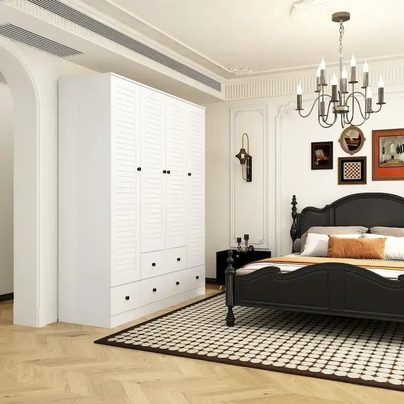 Armadio guardaroba indipendente grande 59W bianco