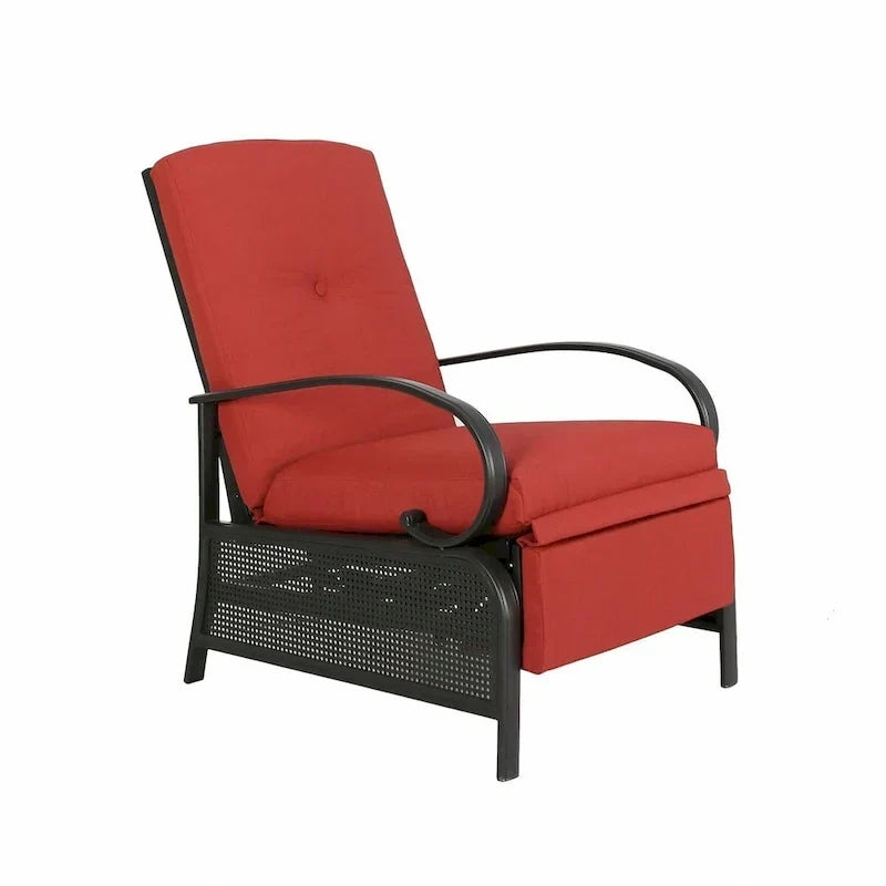 Verstellbarer Relaxsessel für Terrasse, Lounge-Sofa mit Kissen – 38 (T) × 26,5 (B) × 38,5 (H) Zoll