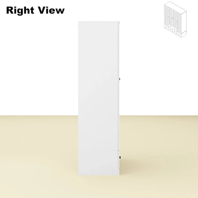 Armadio guardaroba indipendente grande 59W bianco